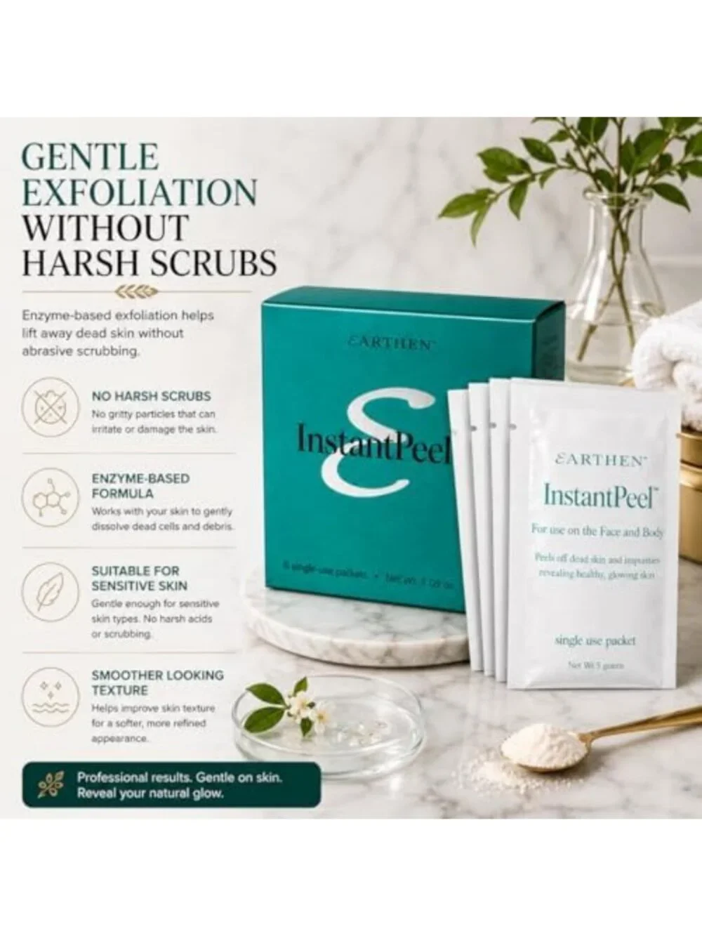 Gentle Exfoliating Face & Body Packets – Instant Peel for Smooth, Glowing Skin